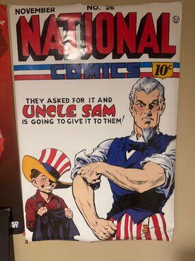 Vintage 2001 Uncle Sam National Comics Poster No 26 DC Comics Reed Crandall USA